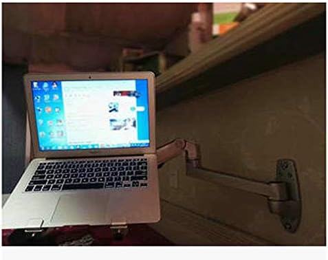 XSJ8012WT Aluminum Alloy Mechanical Spring Arm Wall Mount Laptop Holder Full Motion Laptop Mount Arm Monitor Stand (Black)