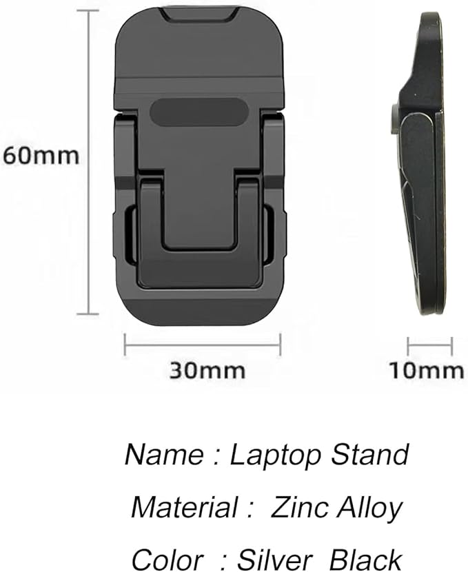 2PCS Laptop Stand, Portable Laptop Cooling Pad, Foldable Metal Keyboard Stand, Mini Keyboard Pillar (Silver,Two Gears)
