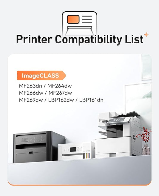 051 Drum Unit 2-Pack High Yield Replacement for Canon 051 CRG051 Imaging Drum Compatible with Canon imageClass MF263dn MF264dw MF266dw MF267dw MF269dw LBP162dw LBP161dn LBP160 MF260 Series Printer