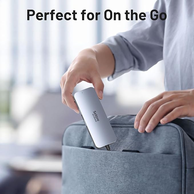 Selore Docking Station for MacBook Pro Air, USB C Hub for MacBook,Dual HDMI Adapter for USB for MacBook,Docking Station Dual Monitor for MacBook Pro Air with Dual HDMI,USB C,2 USB A,PD,SD/TF Reader