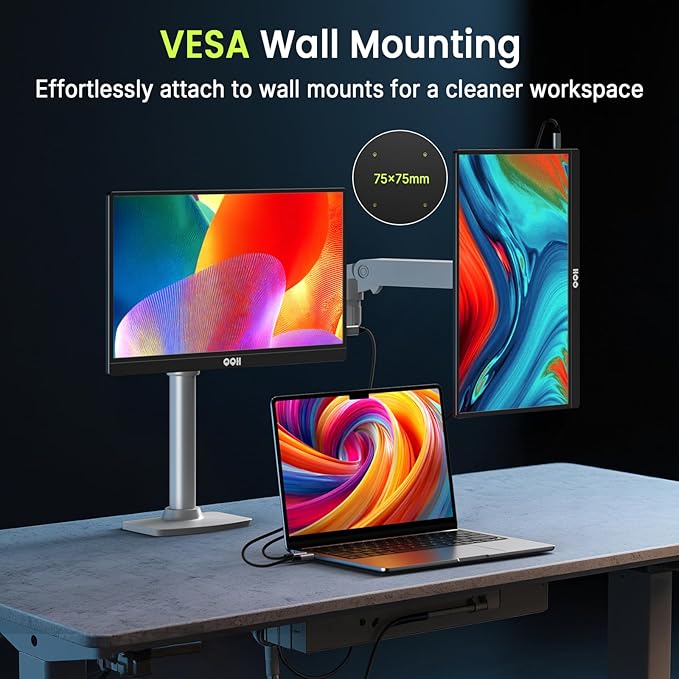 QQH 4K Portable Monitor, 15.6" IPS 3840x2160 UHD USB-C HDMI Travel Portable Monitor for Laptop, Ultra-Slim Alloy Gaming Monitor Second Display with w/Smart Cover for PC, Phone, PS5/4, Xbox, Switch