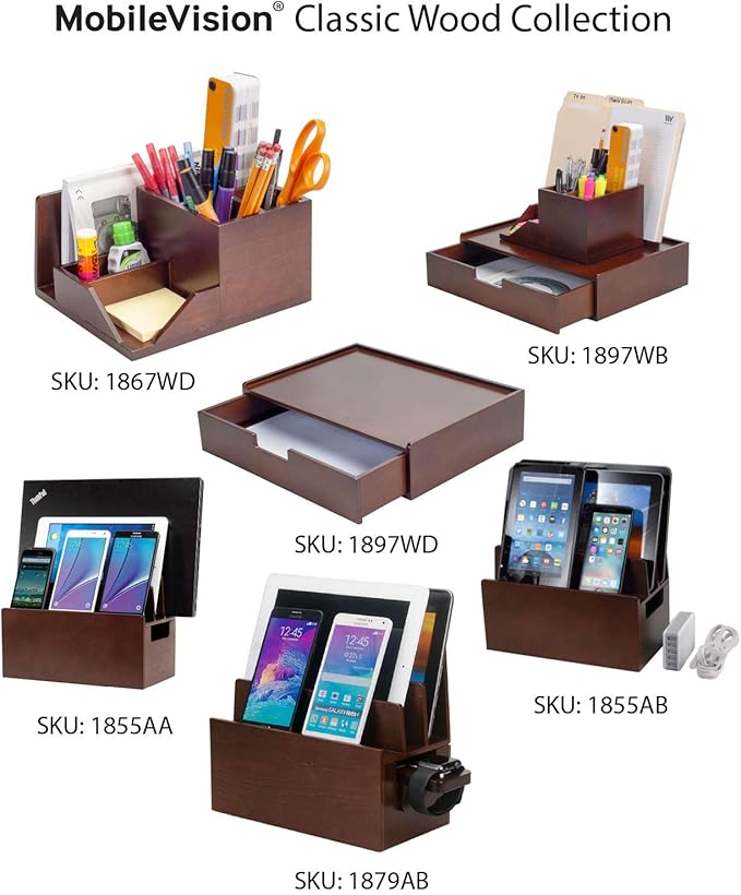 Compatible Apple Watch Stand Adapter for use with MobileVision Wood Charging Stations and Multi-Device Organizers