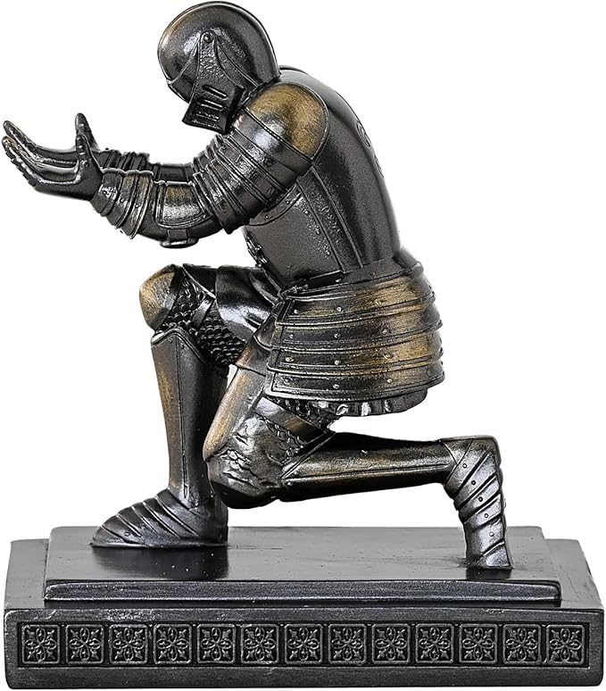 Executive Knight Pen Holder Decorative Resin Pen Holders For Desk Organizer Cool Ornament Gift For Office and Home (Iron)