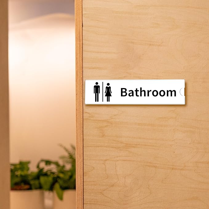 TONICE 12 Pack Acrylic Desk 2x8 Nameplate Holders, Acrylic Nameplate Holders, Wall Mount Transparent Nameplate Holders, Office Name Holders