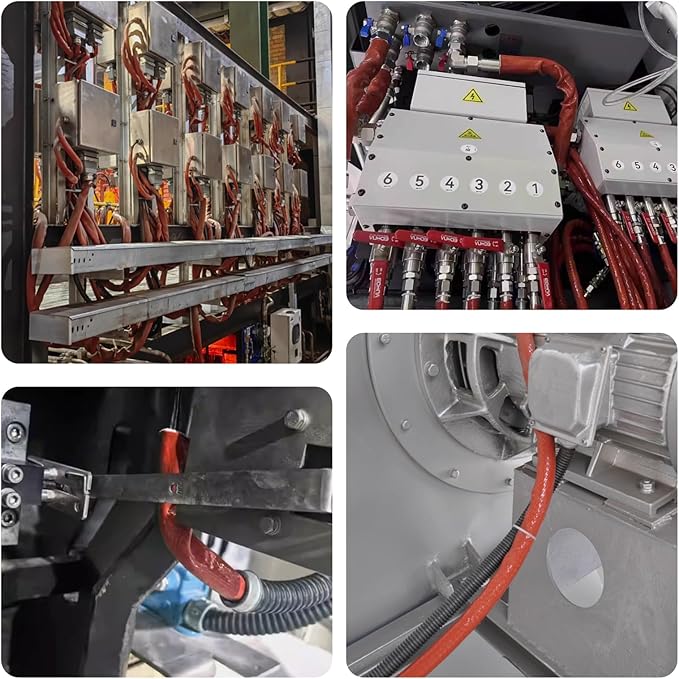 High Temp Fire Sleeve, Fiberglass Braided Heat Shield for Automotive Fuel Line & Wiring Harness, Silicone Coated Fireproof Protection Tube (Blue, 25mm(1")-3.3ft)