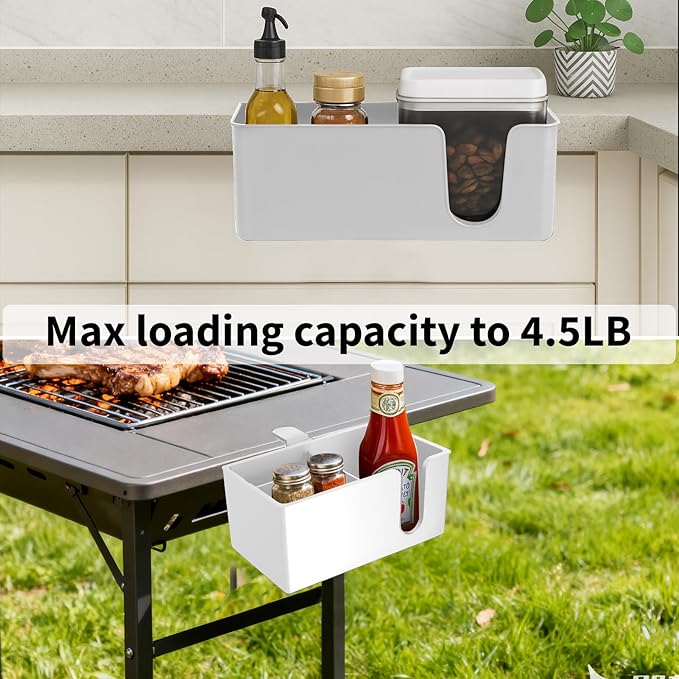 OOKUU 3-in-1 Desk Organizer - Large Desk Cup Holder Clamp, Pencil Holder and Phone Stand - Detachable Anti-Spill Table Cup Holder, Office & PC Gaming Desk Accessories for Cup, Phone and Pen (White)