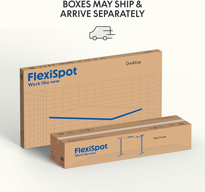 FLEXISPOT EN1 Bamboo Standing Desk, 55 x 28 Inches Whole-Piece Electric Height Adjustable Desk for Home Office (Black Frame + Bamboo Curved Desktop, 2 Packages)