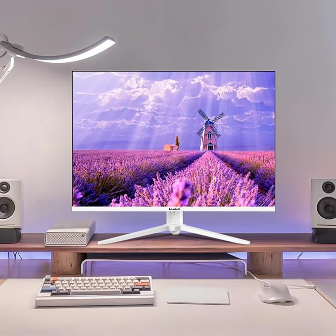 Gawfolk 28 inch UHD 4K Computer Monitor, IPS Ultra HD (3840×2560p) Screen, 3:2, 10Bit, 1.07 Billion Colours, 128% sRGB, Built-in Speakers, 178° Wide Viewing Angle DisplayPort, HDMI, White