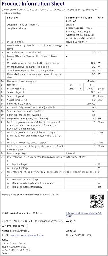 Laptop Screen Extender,15.6" Portable Monitor, FHD 1080P Ultra-Slim Travel Monitor with Speakers, Triple Display Extension, Compatible with 13-17.3" Laptops