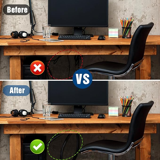 Sasylvia 2" x 30 ft Split Wire Loom Tubing Automotive Wire Loom Assortment Split Cable Sleeves Bulk Flexible Electrical Conduit Protective Kit