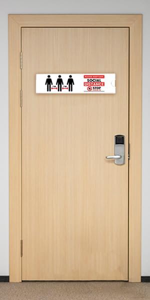 TONICE 6 Pack Acrylic Desk 2x8 Nameplate Holders, Acrylic Nameplate Holders, Wall Mount Transparent Nameplate Holders, Office Name Holders