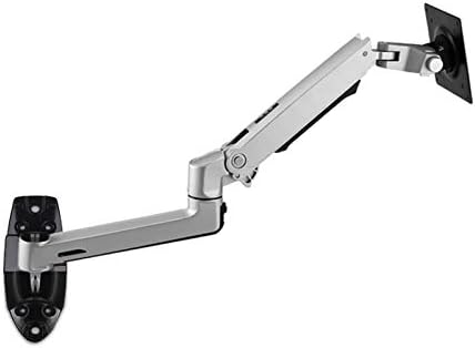 XSJ8012WT Aluminum Alloy Mechanical Spring Arm Wall Mount Laptop Holder Full Motion Laptop Mount Arm Monitor Stand (Black)