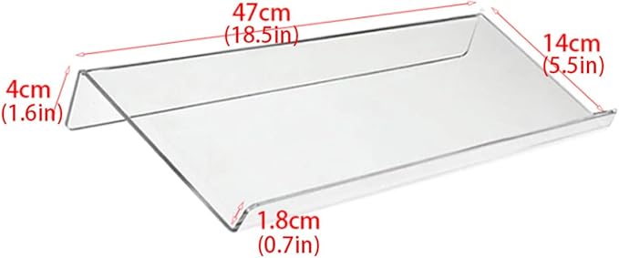 Computer Keyboard Stand Acrylic 15° Tilted Transparent Keyboard Stand Ergonomic Riser Non Slip Laptop Tablet for Gaming Typing