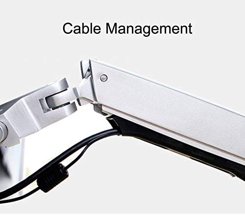 XSJ8012WT Aluminum Alloy Mechanical Spring Arm Wall Mount Laptop Holder Full Motion Laptop Mount Arm Monitor Stand (Black)