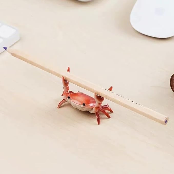 2-Pack Crab Pen Holder for Desk, Weightlifting Crabs Desk Pen Organizer, Cute Pencil Holder Desktop Organizer Storage Accessories, Funny Desk Decor for School, Home, Office Supplies (2PCS-Blue)