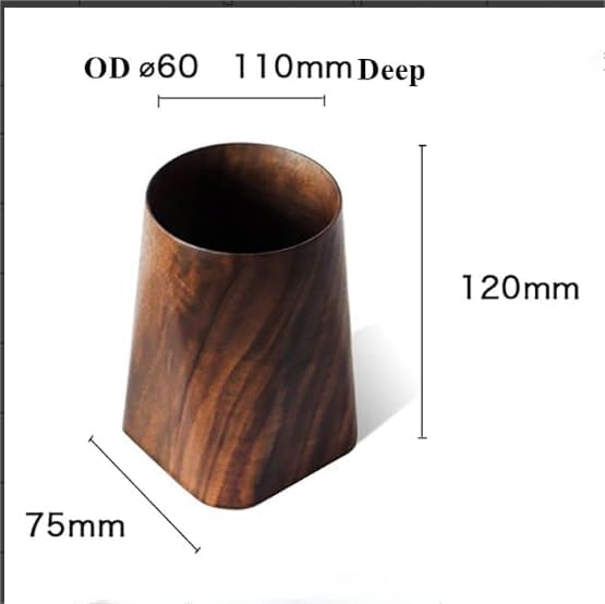 Solid Black Walnut Pen Cup Holder, 3x3x4.7in | Durable Whole Piece Wooden Desktop Organizer for Pens & Pencils, Ideal Office Desk Supplies for Home and Workplace