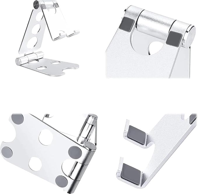 Kado Aluminum Alloy Tablet Stand for Portable Monitor, Foldable iPad Stand Holder Adjustable, Computer Office Desk Accessories for Kindle, Switch, iPad Pro/Air/Mini, iPhone Pro/Max/Plus