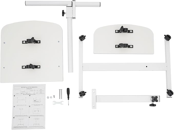 Rolling Laptop Desk Stand, Main Side Table Desktop for Bed, Portable Overbed Bedside Mobile Laptop Table, Rolling Adjustable Height Standing Desk Tiltable Desktop