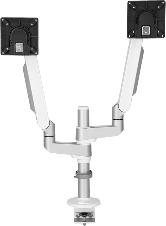 SIIG MTPRO Dual Monitor Arm Desk Mount, Fully Adjustable Mechanical Spring Design, up to 32" Display, Max 19.8 lbs per arm, VESA 75/100mm, Cable Management, BIFMA and TAA Compliant