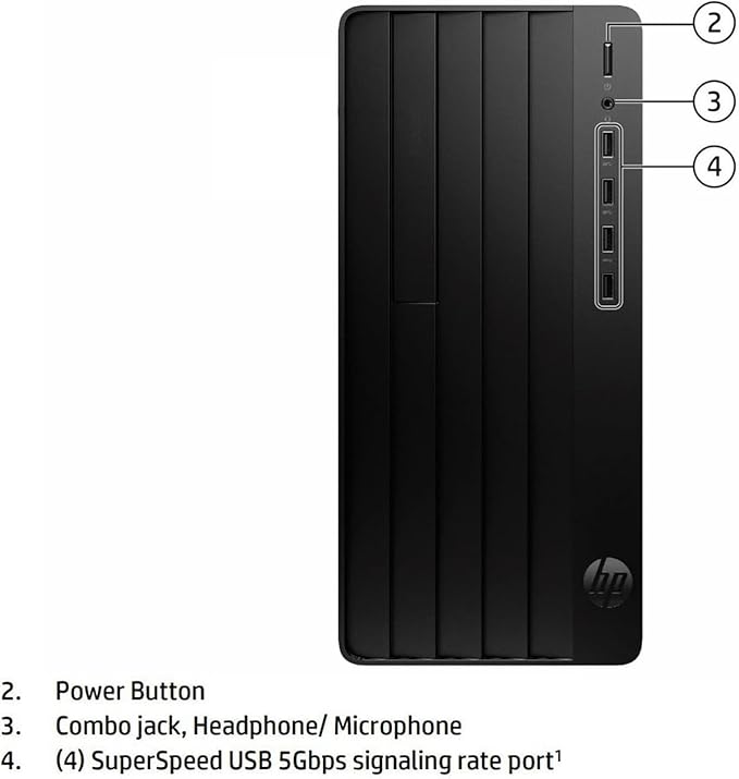 HP Desktop Computer Tower PC for Home Student & Business, 13th Gen Intel Quad-Core Processor, 16GB DDR4 RAM, 256GB PCIe SSD, WiFi Adapter, VGA, HDMI, RJ-45, Keyboard and Mouse, Windows 11 Home