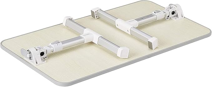 Amazon Basics Adjustable Tray Table Lap Desk Fits up to 17-Inch Laptop, Large, 13"x24", Cream