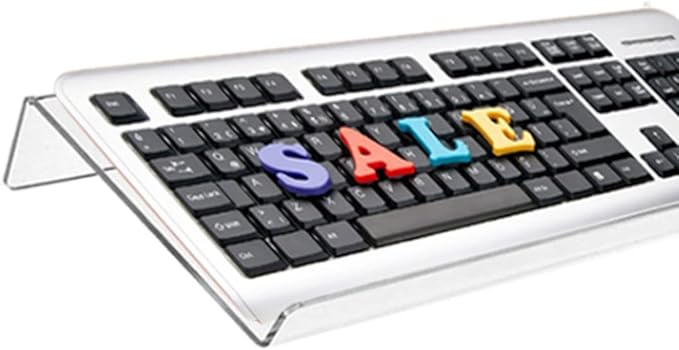 Computer Keyboard Stand Acrylic 15° Tilted Transparent Keyboard Stand Ergonomic Riser Non Slip Laptop Tablet for Gaming Typing