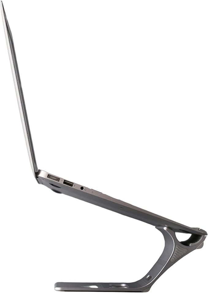 Elestoria Adjustable Laptop Stand - Fits 5 Devices, Modern Design, Tool Free Adjustment, Protective & Stable | Grey (Grey, Floating)