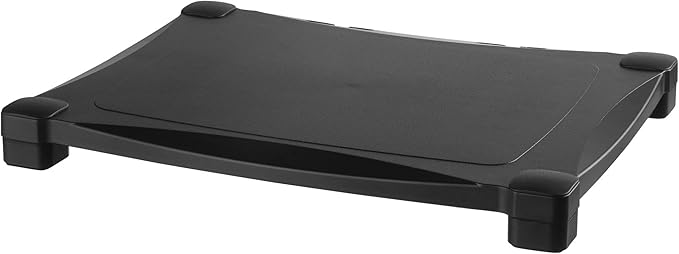 Kantek Single-Level Monitor Stand, 17" X 13.25" X 3" To 6.5", Black, Supports 50 Lbs
