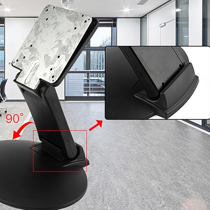 Uonlytech Adjustable Folding Monitor Stand Base for 14-27 Inch LCD Screens, Desktop Computer Monitor Riser with 1.5-Inch Thick Support Holding Up to 6.5Kg for Home and Office Use