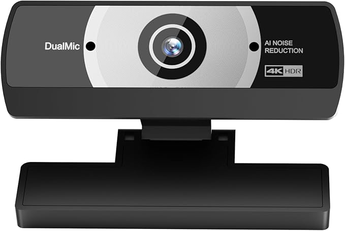 4K Webcam for PC, Full HD Video Calling, HD Light Correction, Works with Skype, Zoom, FaceTime, Hangouts, PC/Mac/Laptop/MacBook/Tablet