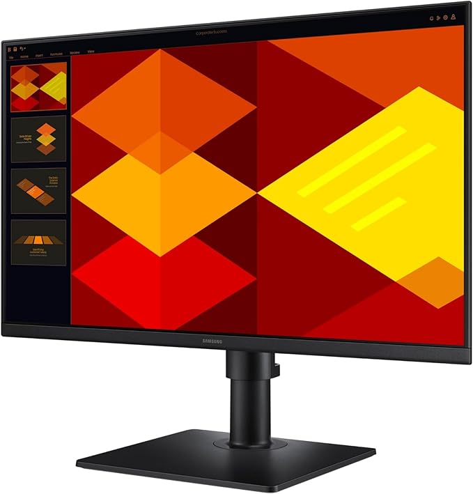 Samsung 24” (S40GD) Borderless Business Monitor with IPS Panel, 100Hz Refresh Rate, Eye Saver Mode, Ergonomic Design, Game Picture Mode, LS24D408GANXGO