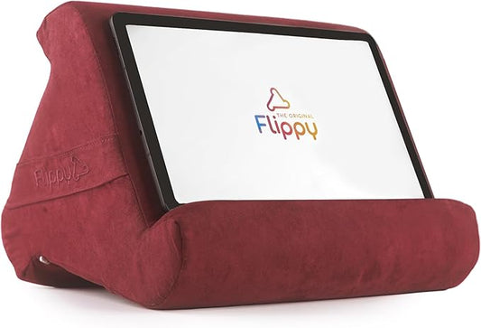 Flippy Original Tablet Pillow Stand & iPad Holder, Gift for Book Lovers & Readers, Multi-Angle Stand with Storage for Lap, Desk & Bed, Compatible with Kindle, Fire, iPad & Samsung, Nebbiolo