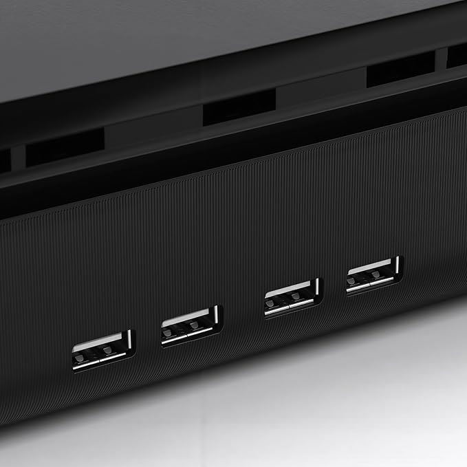 Computer Stand with USB Hub, 4 Port ABS USB 2.0 Ergonomic Desk Riser & Anti Slip Shelf, for Computer Displays Laptops Printers