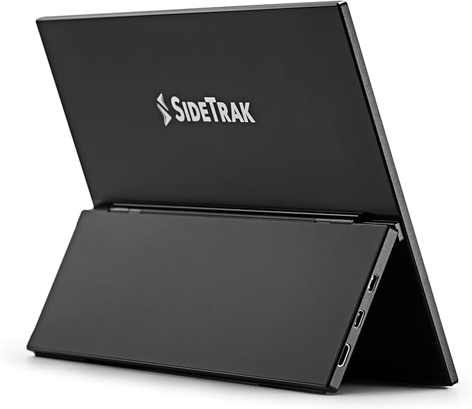 SideTrak Solo Pro 13' Freestanding Portable Monitor | 1080p LED .04' Thin | Kickstand | 10ms Response Time | 60Hz Refresh Rate | USB-C, Mini HD | 1.3 lbs. Travel Monitor