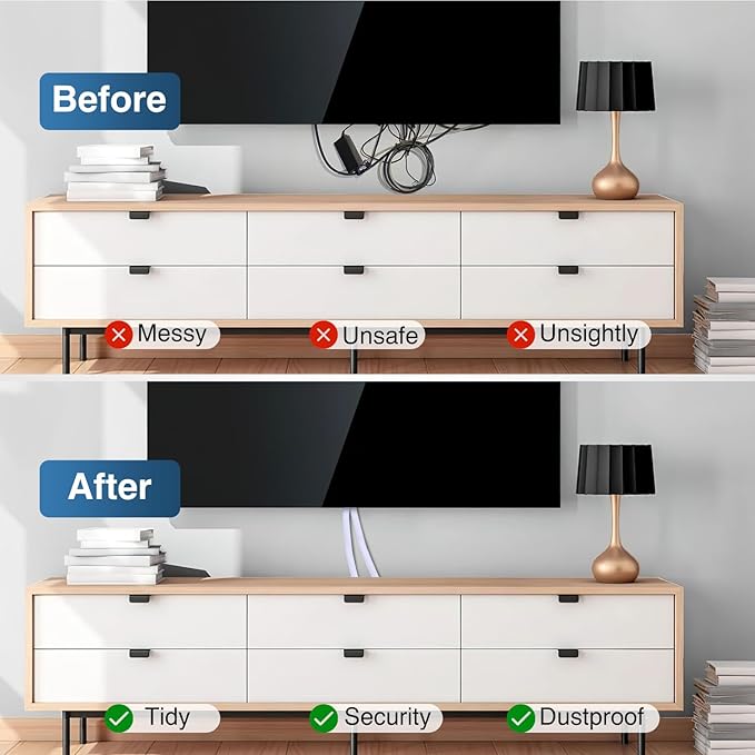 Nilight Cable Sleeve, 25ft-1/2inch Cord Management Sleeves, Braided Sleeving, Split Self Wrapping Wire Loom for Computer Electrical Automotive Harness Protector Organizer, White