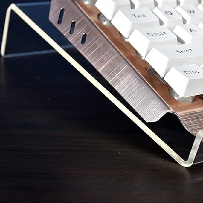 Computer Keyboard Stand Acrylic 15° Tilted Transparent Keyboard Stand Ergonomic Riser Non Slip Laptop Tablet for Gaming Typing