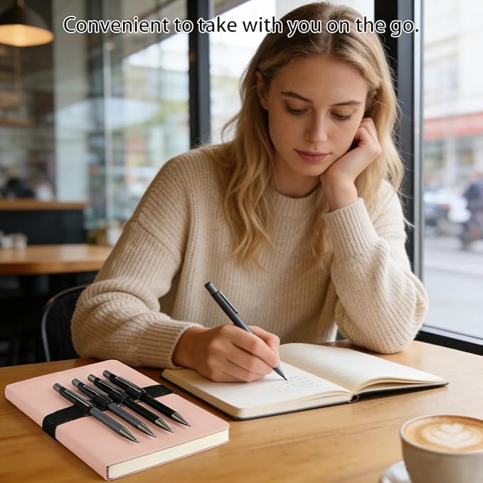 5-Pack Pen Loop Holder, Elastic Pen Loops for Notebook, Journaling, Office, Stretchable Pencil Organizer, Anti-Loss Desk Accessories (MIX)