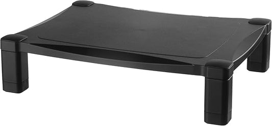 Kantek Single-Level Monitor Stand, 17" X 13.25" X 3" To 6.5", Black, Supports 50 Lbs