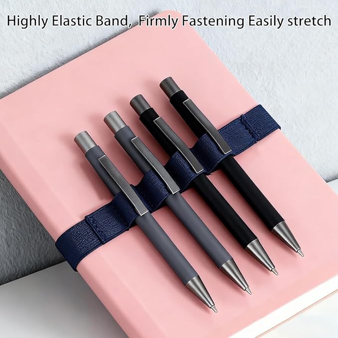 5-Pack Pen Loop Holder, Elastic Pen Loops for Notebook, Journaling, Office, Stretchable Pencil Organizer, Anti-Loss Desk Accessories (MIX)