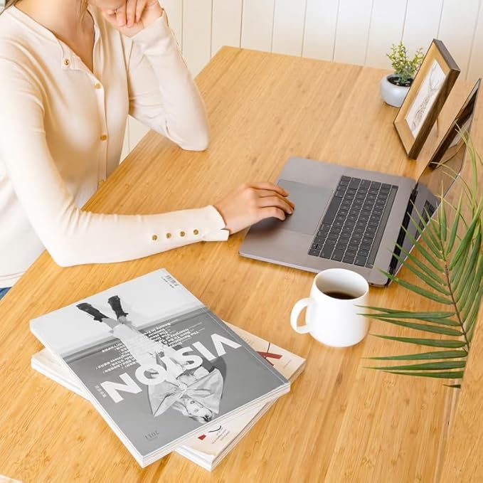 FLEXISPOT EN1 Bamboo Standing Desk, 60 x 30 Inches Whole-Piece Electric Adjustable Height Desk for Home Office (Black Frame + Bamboo Top, 2 Packages)