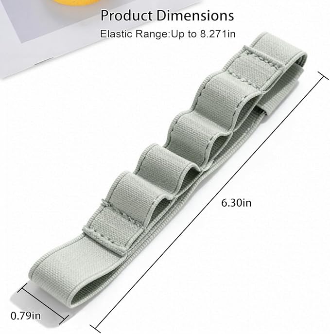 4-Pack Pen Loop Holder, Elastic Pen Loops for Notebook, Journaling, Office, Stretchable Pencil Organizer, Anti-Loss Desk Accessories (Green)