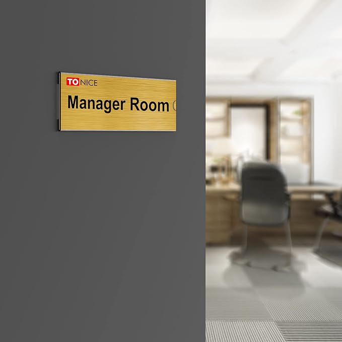 TONICE 12 Pack Acrylic Desk 2x8 Nameplate Holders, Acrylic Nameplate Holders, Wall Mount Transparent Nameplate Holders, Office Name Holders