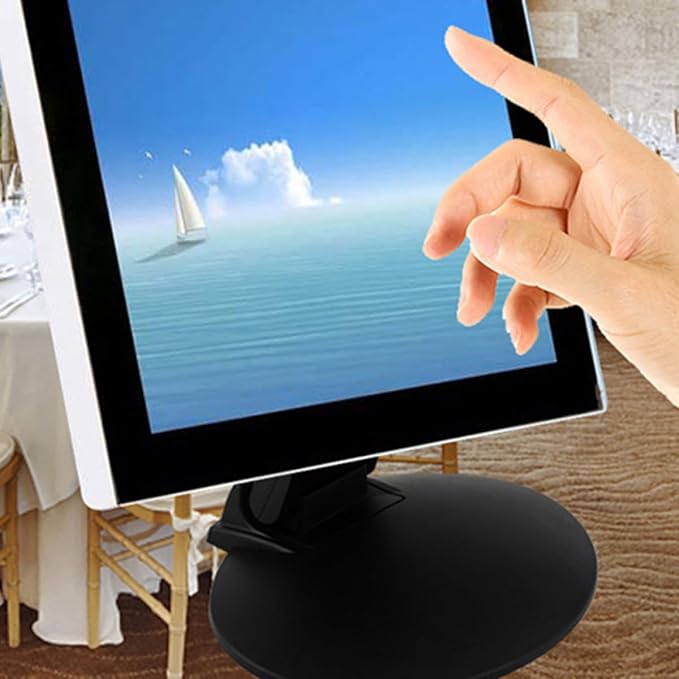 Uonlytech Adjustable Folding Monitor Stand Base for 14-27 Inch LCD Screens, Desktop Computer Monitor Riser with 1.5-Inch Thick Support Holding Up to 6.5Kg for Home and Office Use