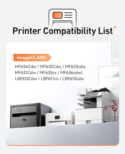 045H 045 Black Toner Cartridge 2-Pack High Yield Compatible Replacement for Canon 045 CRG-045 045H for MF634Cdw Color ImageCLASS MF632Cdw LBP612Cdw MF632 MF634 MF630C LBP610C MF636cdwt Printer Ink