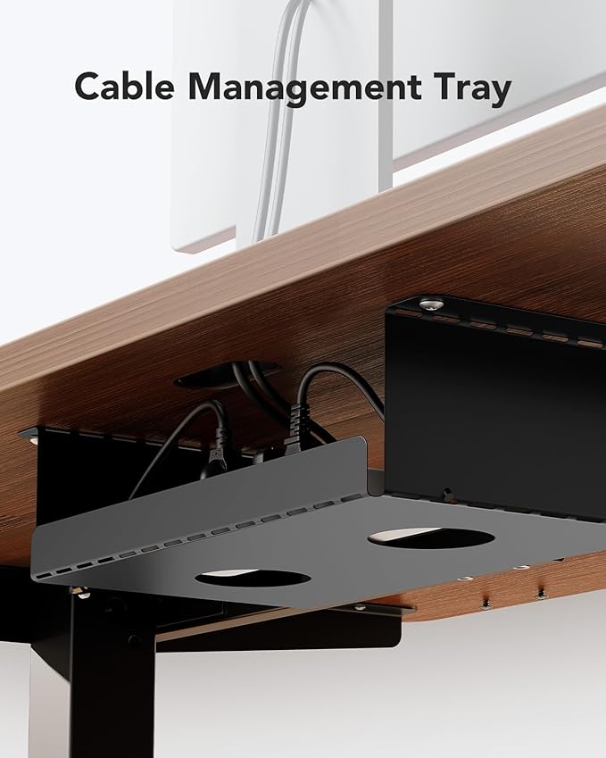 HUANUO Electric Standing Desks Frame with 265 lbs Dual Motor,Thick T-Shaped Desk Legs Made of Automotive Grade Steel,for Max 90″x31.5″ Desktop, Height Adjustable Desk Frame for Home Office, Frame Only