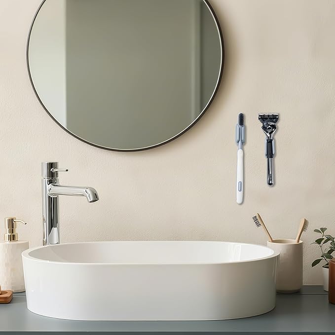 20 Pack Adhesive Pencil Holders for Desk,Silicone Flexible Pen Holder for Wall, Office, School,Home,Classroom Must Haves,Teacher Essentials Accessories,Desk Organizer,Art Supply,Small Gift(20, Gray)