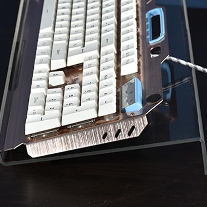 Computer Keyboard Stand Acrylic 15° Tilted Transparent Keyboard Stand Ergonomic Riser Non Slip Laptop Tablet for Gaming Typing