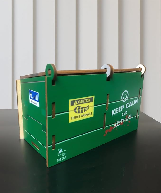 Desk Dumpster Pencil Holder - 2 compartments for office supplies - Funny Desk Office Accessories - Great Gift for Coworkers - White Elephant Gift, Everything is Fine