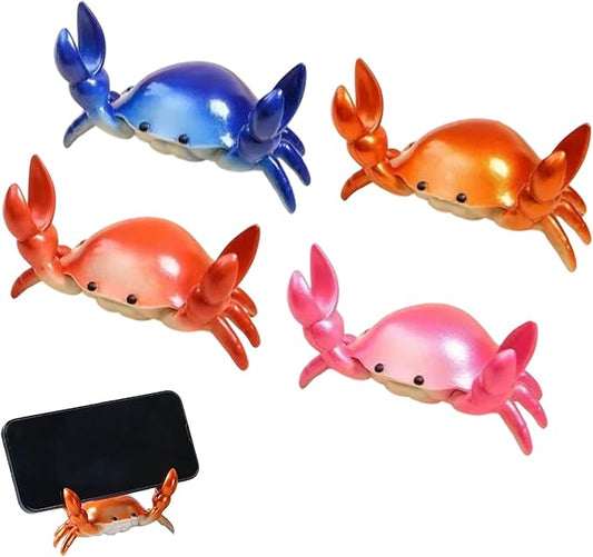 4-pack Desk Crab Pen Holder, Creative Crab Pen Holder, Metal Weightlifting Crabs Penholder Bracket Storage, Desk Pen Stand for Office Desk Display Decorations, Unique Gift Idea (4Pcs)