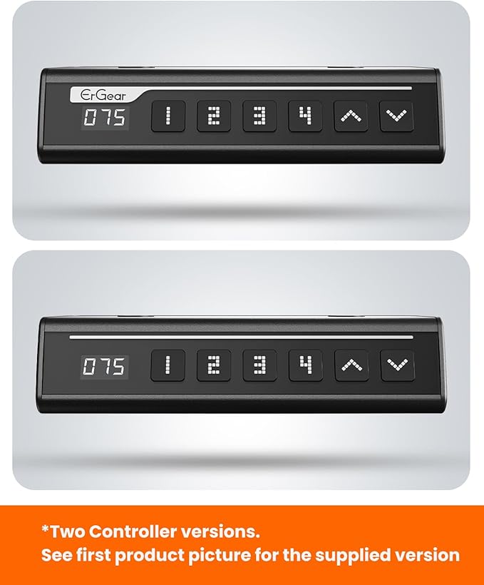 ErGear Height Adjustable Electric Standing Desk, 47.2 x 23.6 Inches Sit Stand up Desk, Memory Computer Home Office Desk (Black)